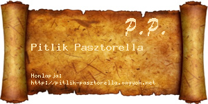 Pitlik Pasztorella névjegykártya